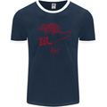 Chinese Zodiac Shengxiao Year of the Rat Mens Ringer T-Shirt FotL Navy Blue/White