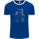 A Frog With an Eyepatch Mens Ringer T-Shirt FotL Royal Blue/White