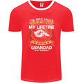 Grandad Is My Favourite Funny Fathers Day Mens Ringer T-Shirt FotL Red/White