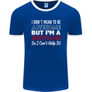 I Don't Mean to Be Darts Player Mens Ringer T-Shirt FotL Royal Blue/White