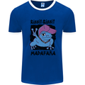 Ribbit Madafaka Funny Gangsta Frog Mens Ringer T-Shirt Royal Blue/White