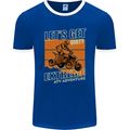 Lets Get Dirty ATV 4X4 Quad Bike Biking Mens Ringer T-Shirt FotL Royal Blue/White