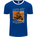 Lets Get Dirty ATV 4X4 Quad Bike Biking Mens Ringer T-Shirt FotL Royal Blue/White