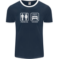 4x4 Problem Solved Off Roading Road Mens Ringer T-Shirt FotL Navy Blue/White