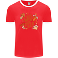 Wild & Free Mushroom Foraging Nature Mens Ringer T-Shirt FotL Red/White