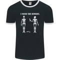 I Found This Humerus Funny Slogan Humorous Mens Ringer T-Shirt FotL Black/White