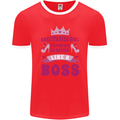 Sagittarius Girl Birthday 21st 30th 40th 50th Mens Ringer T-Shirt FotL Red/White