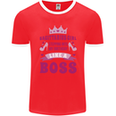 Sagittarius Girl Birthday 21st 30th 40th 50th Mens Ringer T-Shirt FotL Red/White