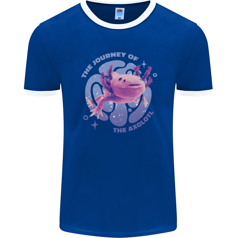 The Journey of the Axolotl Mens Ringer T-Shirt FotL Royal Blue/White