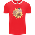 Vegan Power Funny Mens Ringer T-Shirt FotL Red/White