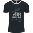 60th Birthday 60 Year Old Geek Funny Maths Mens Ringer T-Shirt FotL Black/White