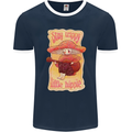 Stay Trippy Little Hippy Magic Mushroom LSD Mens Ringer T-Shirt FotL Navy Blue/White