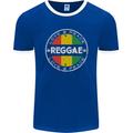 Love Peace Reggae Music Mens Ringer T-Shirt FotL Royal Blue/White