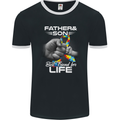 Autistic Father & Son Friends Autism ASD Mens Ringer T-Shirt FotL Black/White