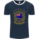 All Men Are Born Equal Australian Australia Mens Ringer T-Shirt FotL Navy Blue/White