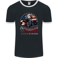 American Customs Hot Rod Garage USA Mens Ringer T-Shirt FotL Black/White