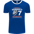 7 Year Wedding Anniversary 7th Rugby Mens Ringer T-Shirt FotL Royal Blue/White