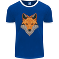 Polygonal Fox Mens Ringer T-Shirt FotL Royal Blue/White