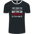 I Don't Mean to Be but I'm an Uncle's Day Mens Ringer T-Shirt FotL Black/White