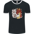 When a Dragon Smiles Fantasy RPG Mens Ringer T-Shirt FotL Black/White