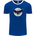 Raven Moon Vikings Mens Ringer T-Shirt FotL Royal Blue/White