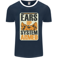 German Shepherd System Armed Mens Ringer T-Shirt FotL Navy Blue/White