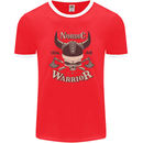 Nordic Warrior Viking Skull Mens Ringer T-Shirt FotL Red/White