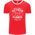 This Is What a Retired Plumber Looks Like Mens Ringer T-Shirt FotL Red/White