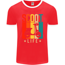 Scoot Life Scooter Motorcycle Mens Ringer T-Shirt FotL Red/White