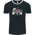 A Video Game Console Controller Mens Ringer T-Shirt FotL Black/White