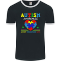 Autism Awareness Autistic Love Accept ASD Mens Ringer T-Shirt FotL Black/White