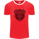 Mjolnir Thor Viking Hammer Mens Ringer T-Shirt Red/White