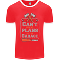 Plans In the Garage Carpenter DIY Tradesman Mens Ringer T-Shirt FotL Red/White