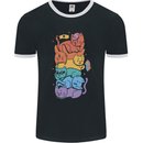 LGBT Cats Mens Ringer T-Shirt FotL Black/White