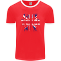 Ive Got Your Six Union Jack Flag Army Paras Mens Ringer T-Shirt FotL Red/White