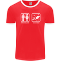 Scuba Diving Problem Solved Mens Ringer T-Shirt FotL Red/White