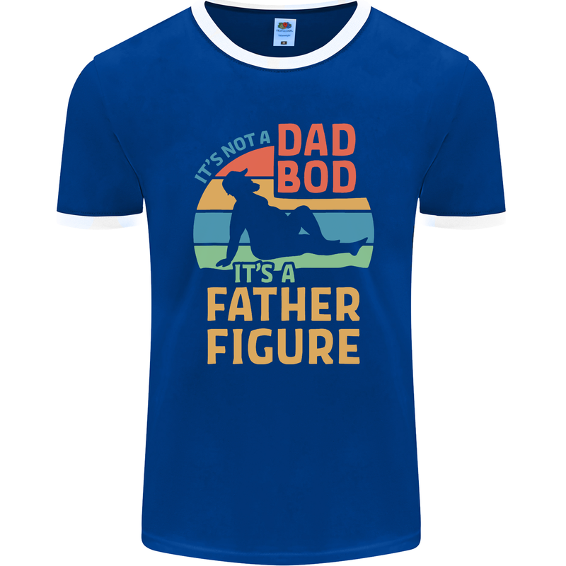 It's Not a Dad Bod It's a Father Figure Mens Ringer T-Shirt FotL Royal Blue/White