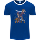 Gemini Star Sign Astrological Zodiac Mens Ringer T-Shirt Royal Blue/White