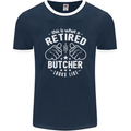 This Is What a Retired Butcher Looks Like Mens Ringer T-Shirt FotL Navy Blue/White