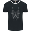 A Doberman Dog Mens Ringer T-Shirt FotL Black/White