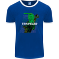 Van Gogh Alien Scream Art Magic Mushrooms Mens Ringer T-Shirt FotL Royal Blue/White