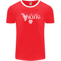 Viking Thor Odin Valhalla Norse Mythology Mens Ringer T-Shirt FotL Red/White