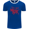 Chinese Zodiac Shengxiao Year of the Ox Mens Ringer T-Shirt FotL Royal Blue/White