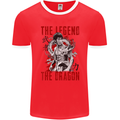 Legend of the Dragon MMA Martial Arts Movie Mens Ringer T-Shirt FotL Red/White