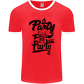 A Party Without Beer Alcohol Funny Beer Gin Mens Ringer T-Shirt FotL Red/White