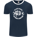 Here Because You Broke Something Mechanic Mens Ringer T-Shirt FotL Navy Blue/White