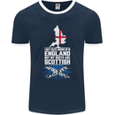 Scotland My Roots Are Scottish Mens Ringer T-Shirt FotL Navy Blue/White
