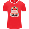 LGBT Love Equality Respect Gay Pride Day Mens Ringer T-Shirt FotL Red/White