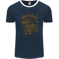Join Our Coven Funny Halloween Pumpkin Mens Ringer T-Shirt FotL Navy Blue/White