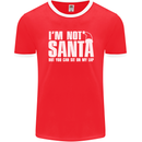 Christmas You Can Sit on My Lap Funny Mens Ringer T-Shirt FotL Red/White